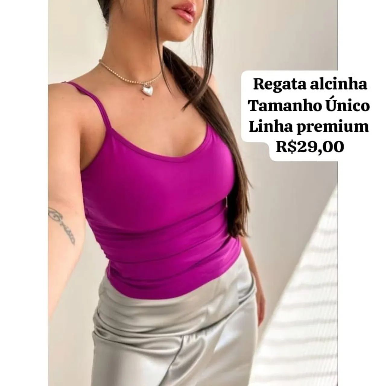 Blusa feminina regata com alça conforto e qualidade - Foto 2