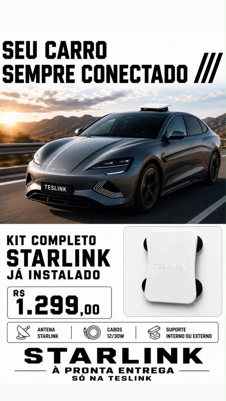 Combo Veicular Starlink Mini