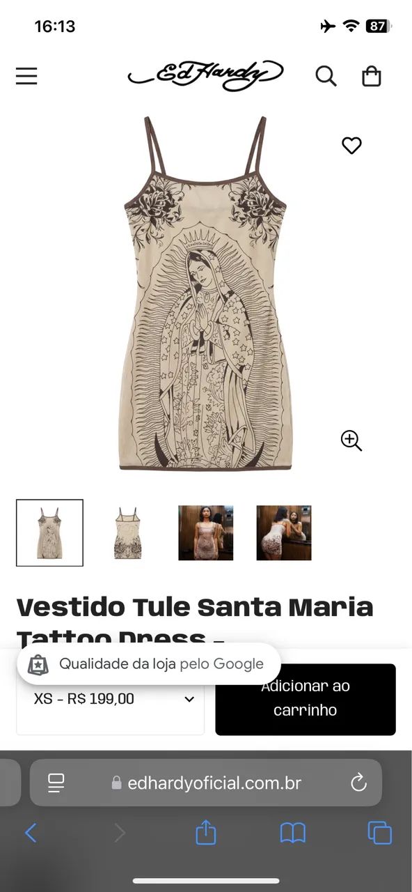Vestido tule ed hardy novo - Foto 3