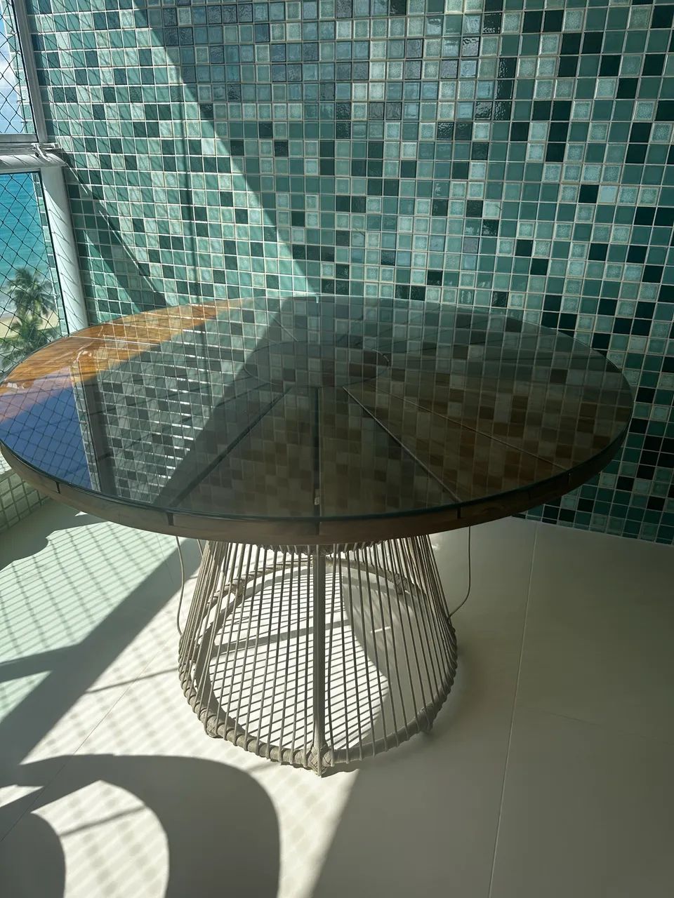 Mesa de corda náutica e proteção de vidro - Foto 2