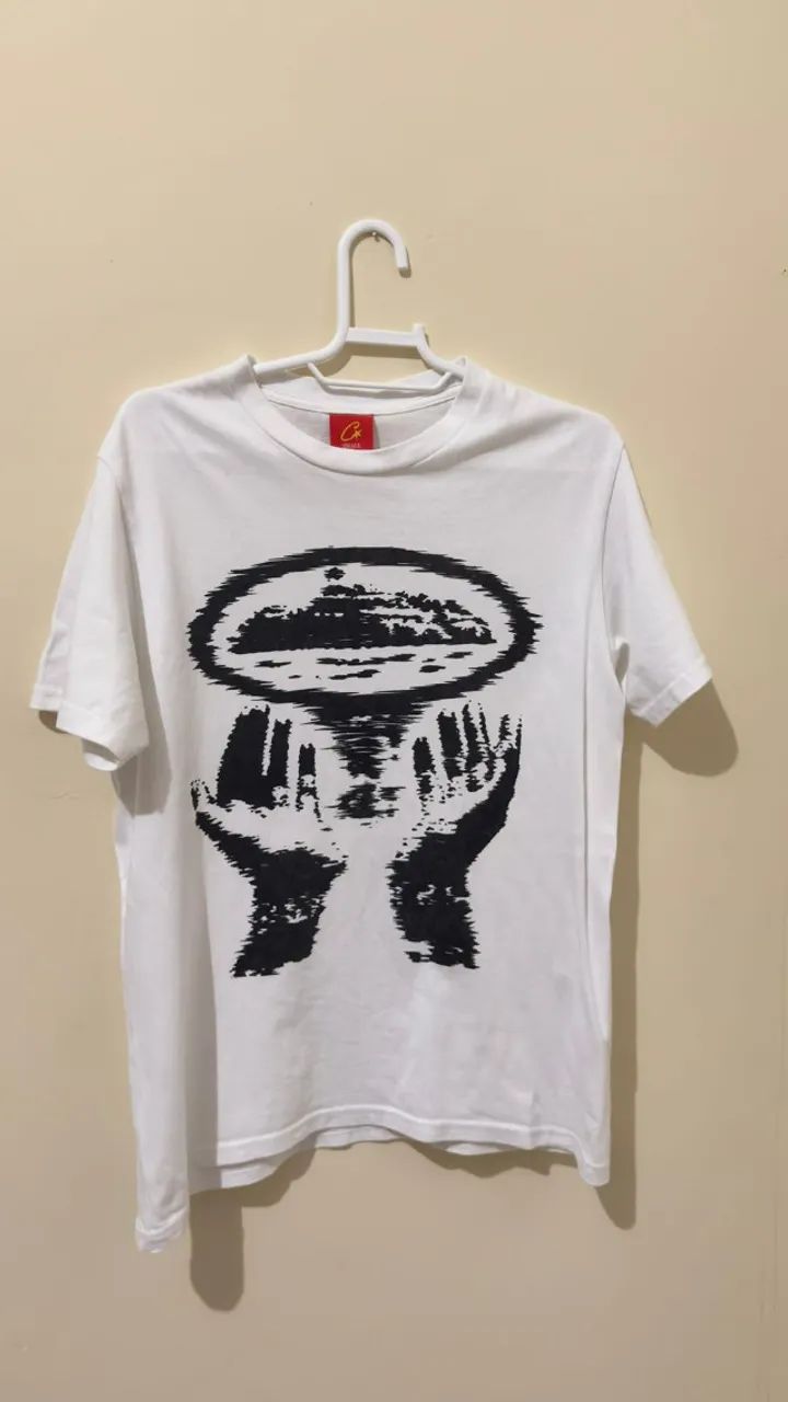 Camisa Corteiz Vortex Hands branca