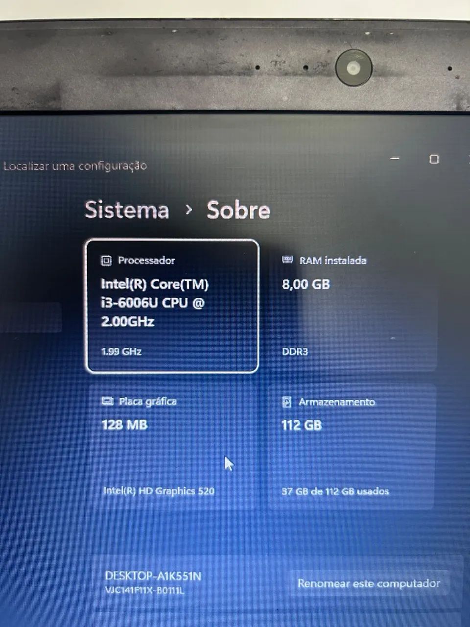 Notebook Vaio | i3 6006U | 8GB Ram | SSD 120gb - Foto 2