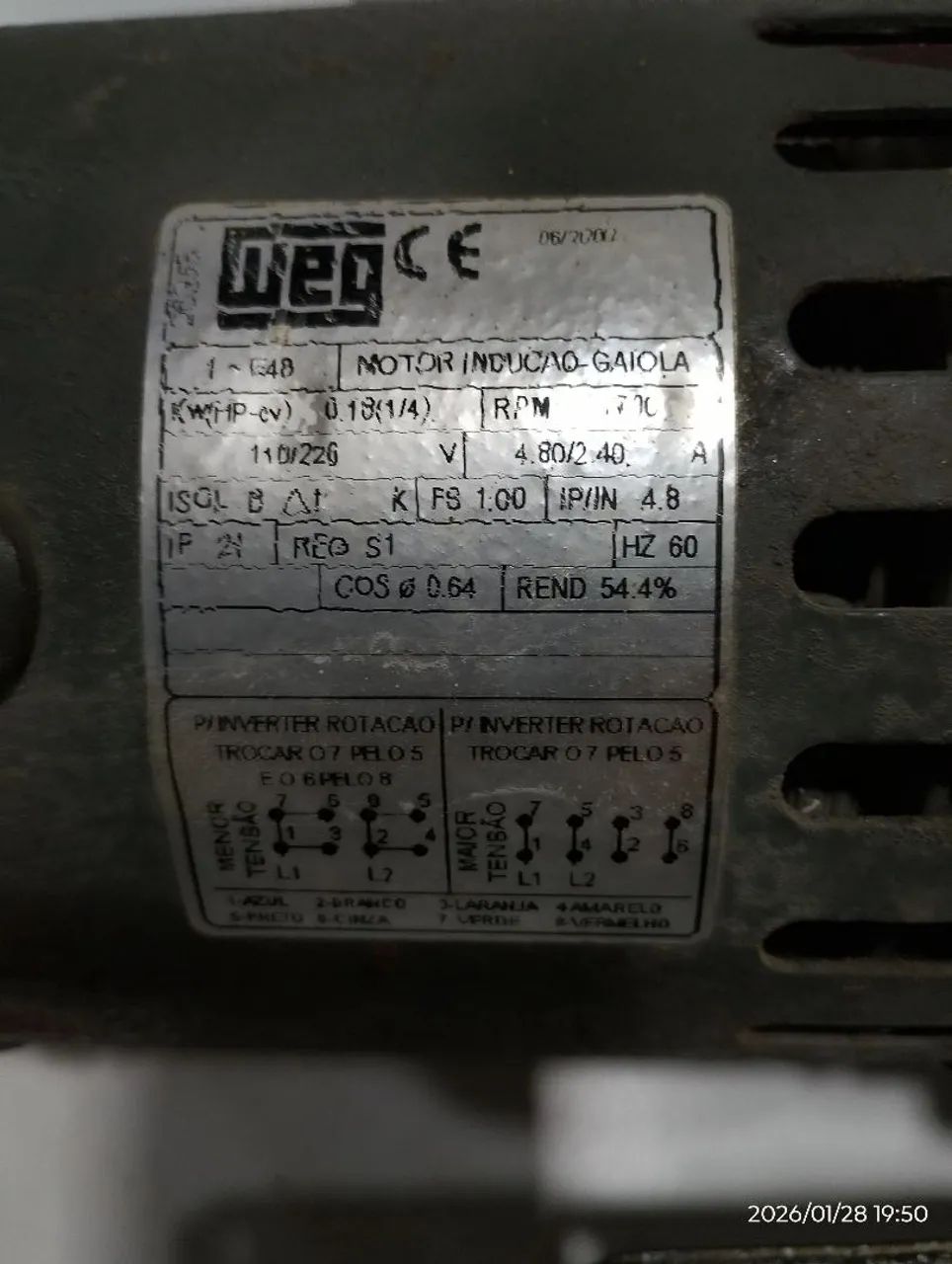 Motor de máquina de costura industrial  - Foto 2