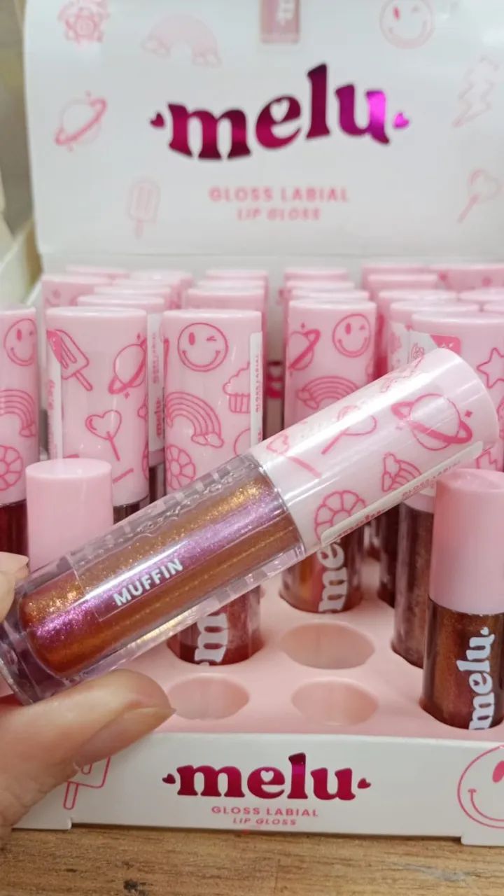 Gloss melu ruby rose brownie, muffin, Bolo de nozes kit com 3 unidades - Foto 2