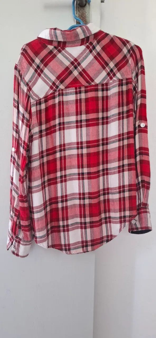 Camisa infantil quadriculada  - Foto 2