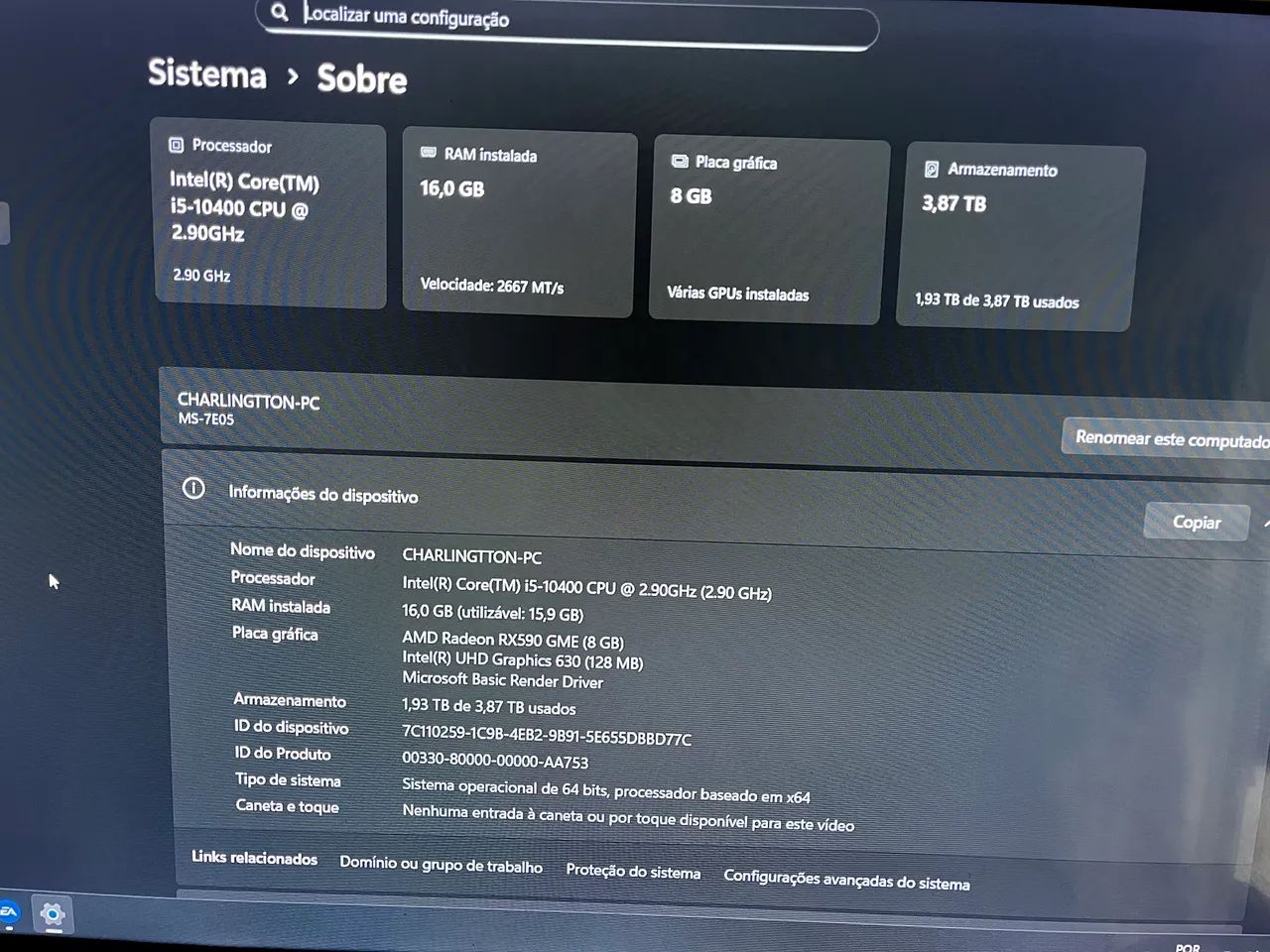 PC GAMER CORE I5 10400 + Rx 590 - Foto 4