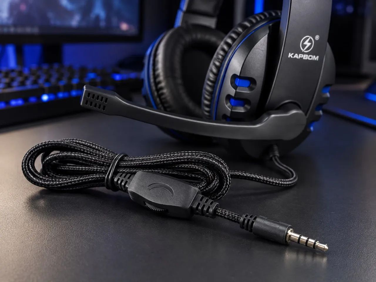 Headset Gamer Kapbom KA-903 com Microfone e Cabo P2 3,5mm - Foto 4