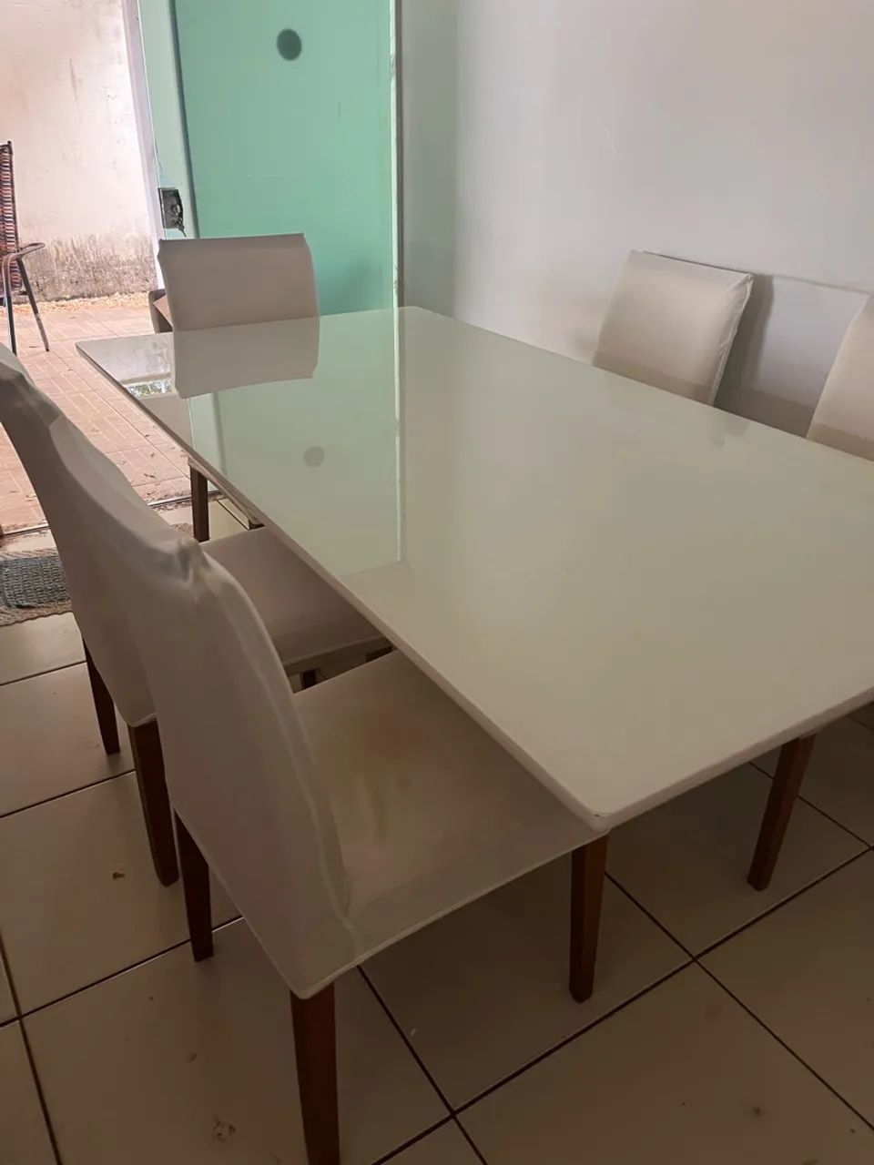 Mesa de vidros 6 cadeiras  - Foto 3