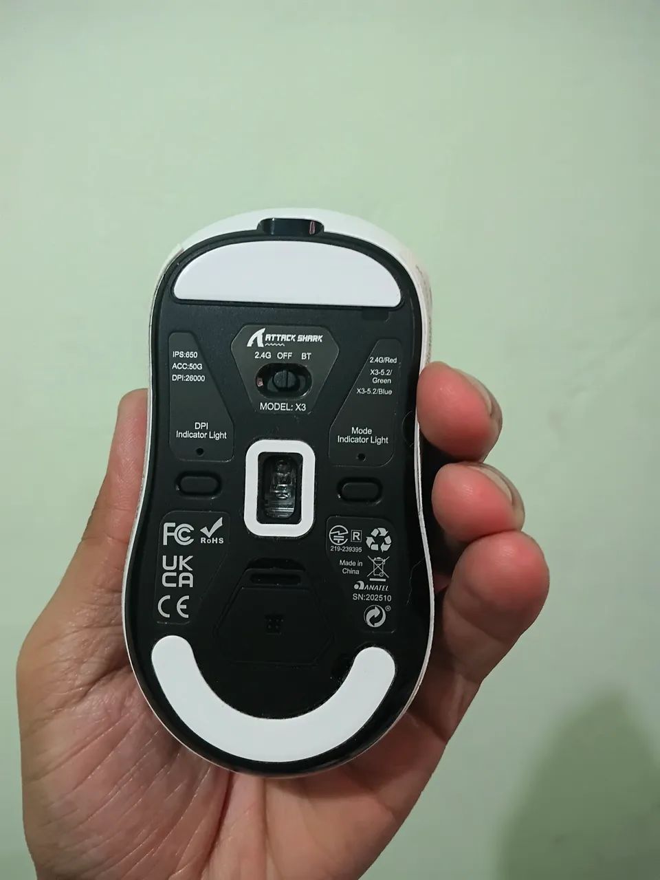Mouse gamer sem fio attack shark x3 - Foto 3