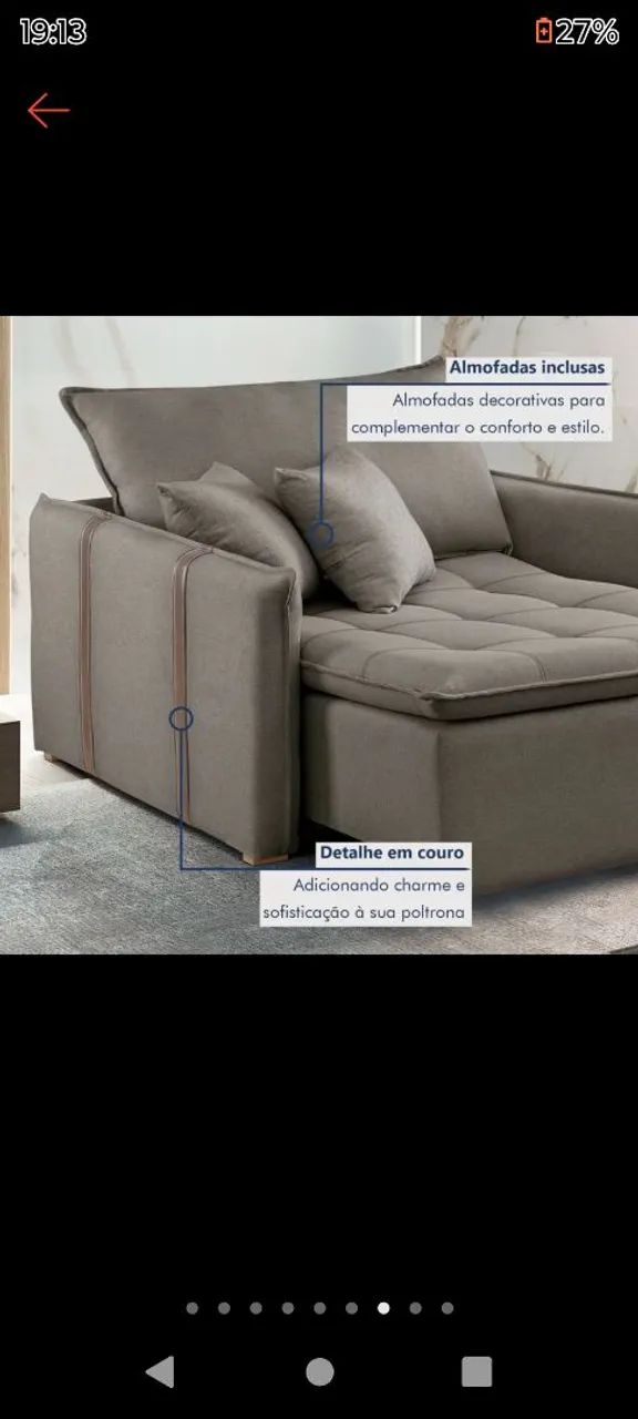 Poltrona sofá cama! Nova - Foto 3