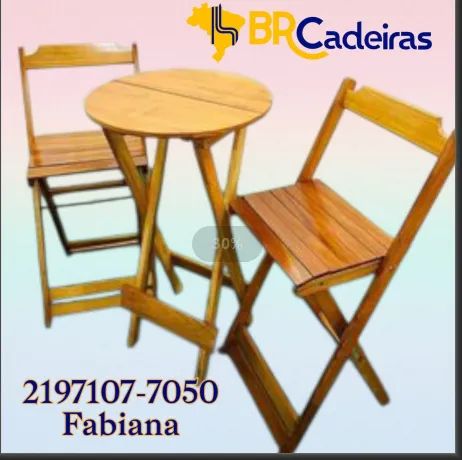 Jogo bistro de madeira 