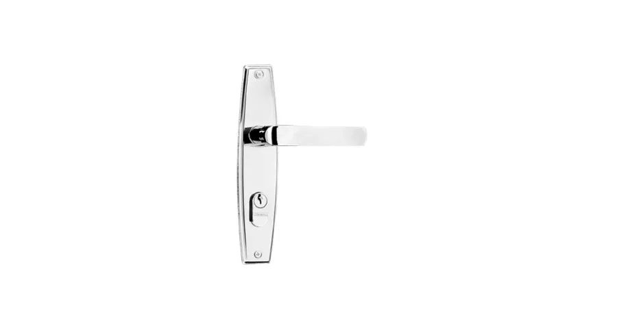 Fechadura externa cromada para porta - Silvana