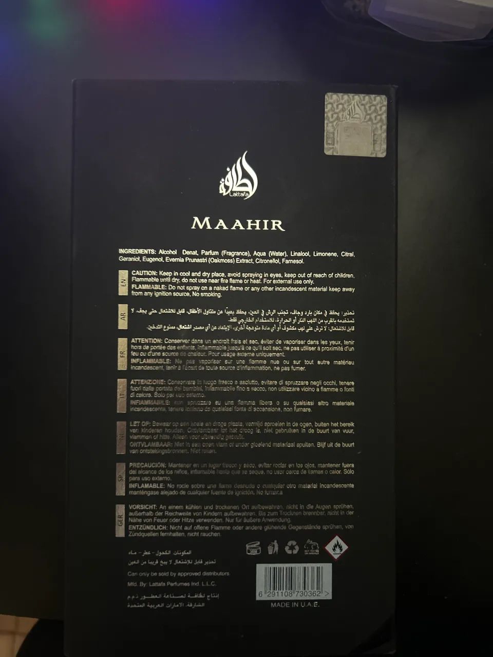Perfume Lattafa Maahir Black 100ml - Original - Foto 2