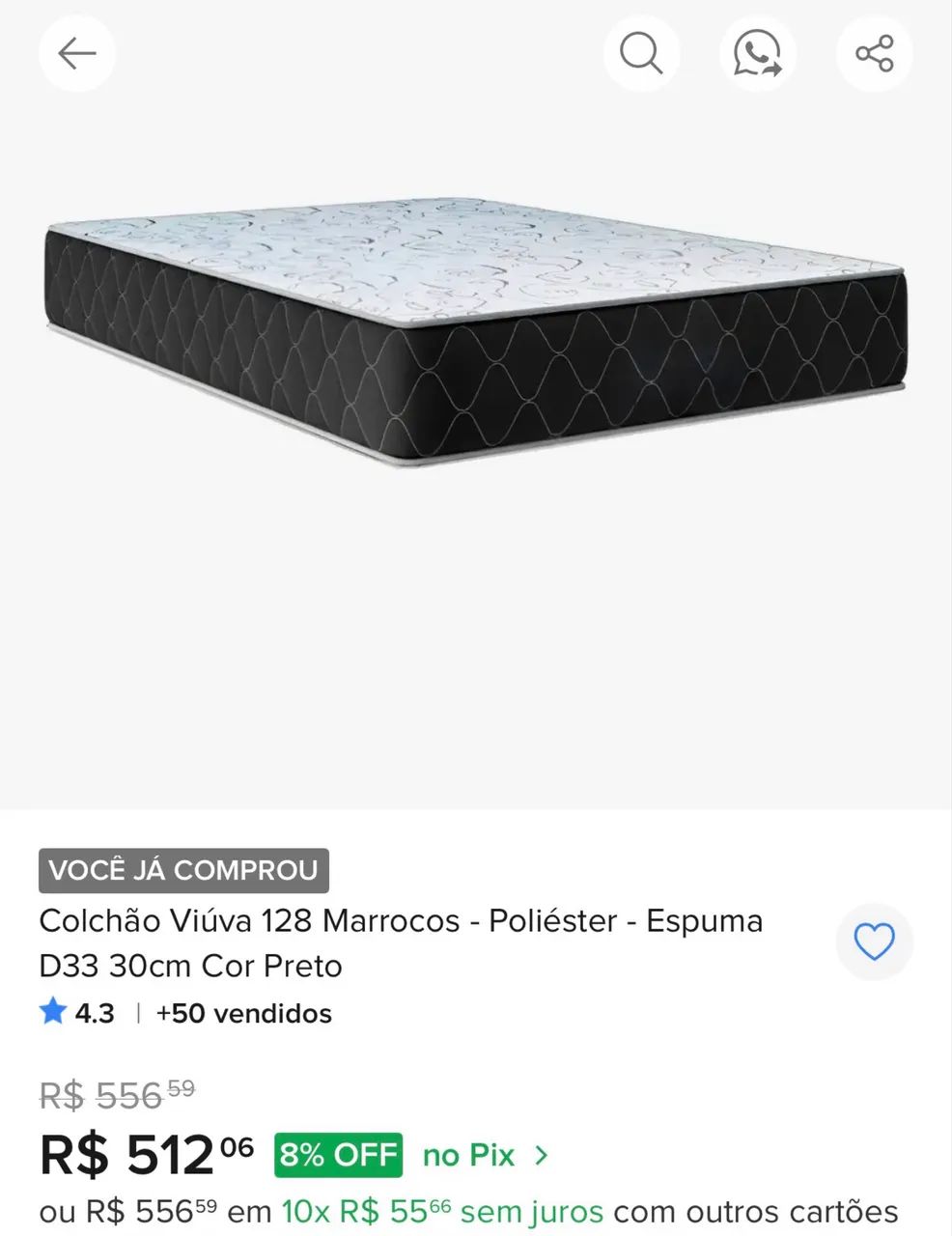 Cama Viúva + Colchão  - Foto 5