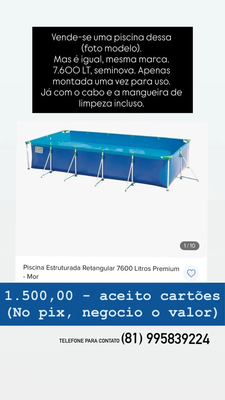 Vende-se uma piscina