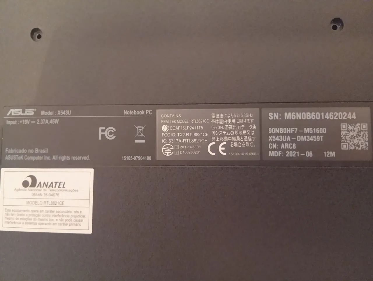 Notebook Asus x543u - Foto 3