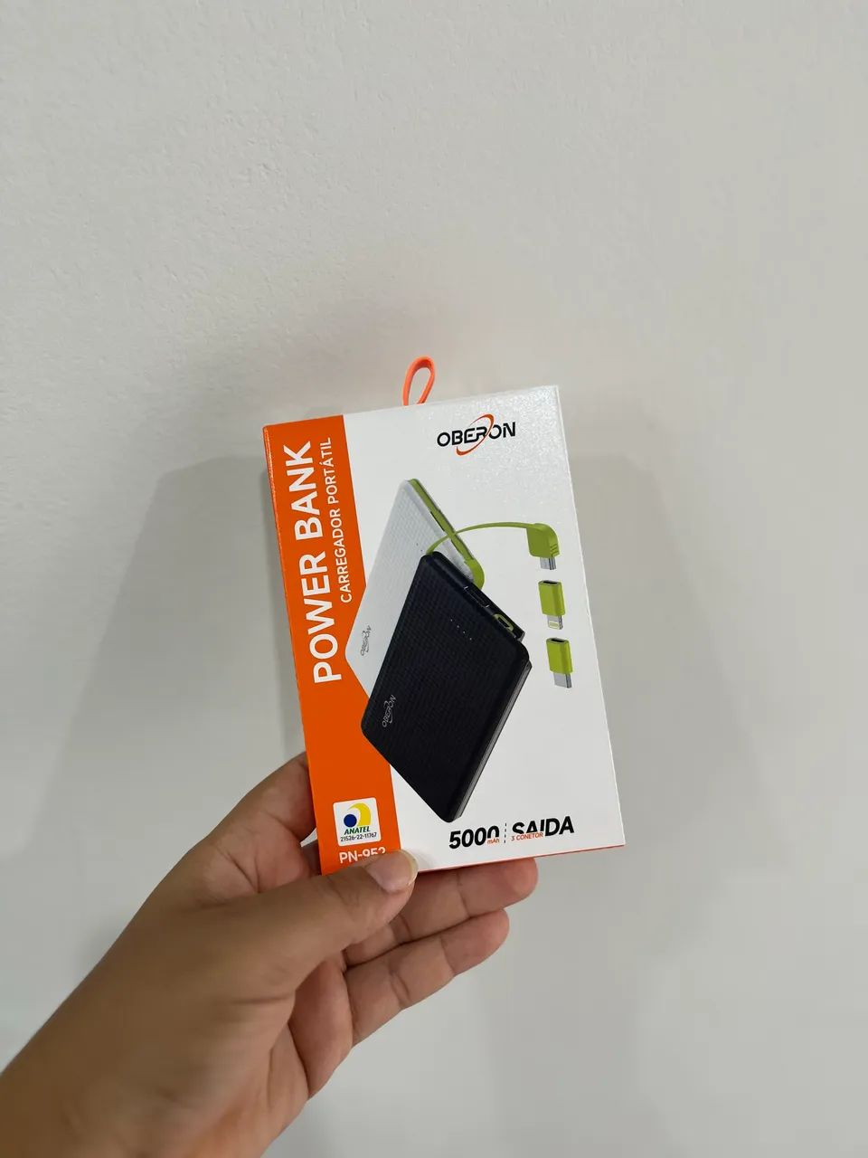 Power Bank 5000mAh Oberon - Carregador Portátil com 3 Conectores - Foto 2