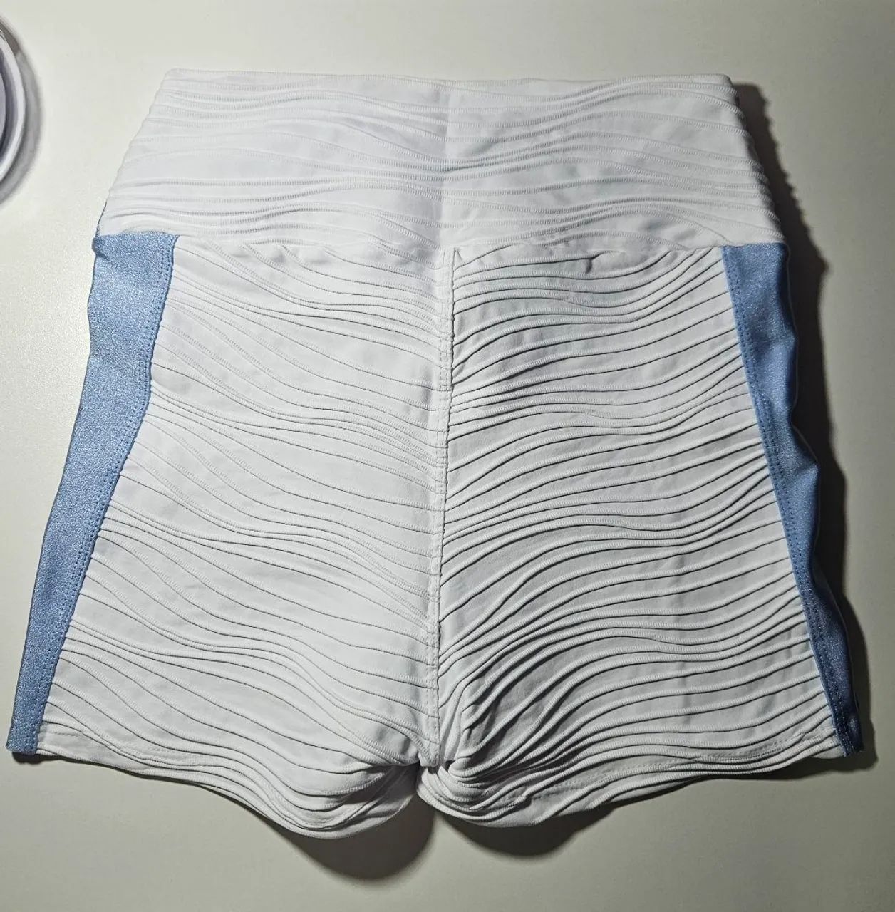 Short Let's Gym Branco/Azul "M" - Foto 2