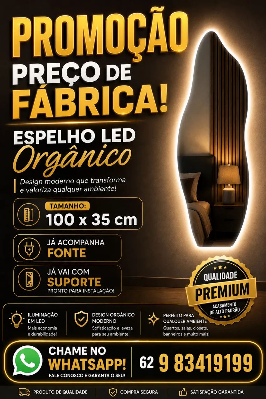 Espelho com Led 100x35 - Foto 2