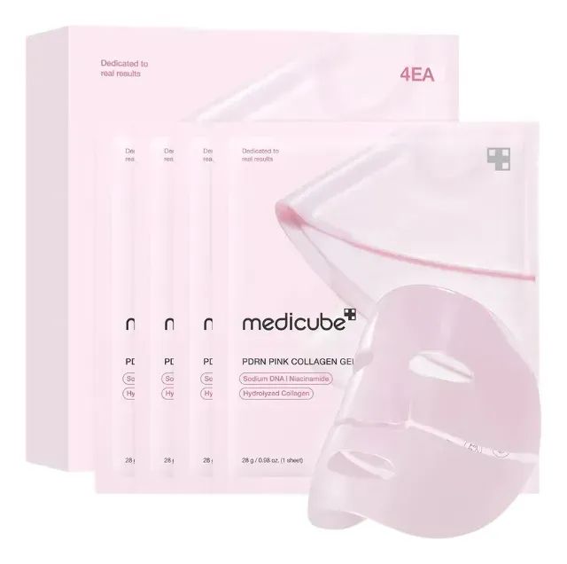 Kit 4 Máscaras Medicube PDRN Pink Collagen Gel 28g