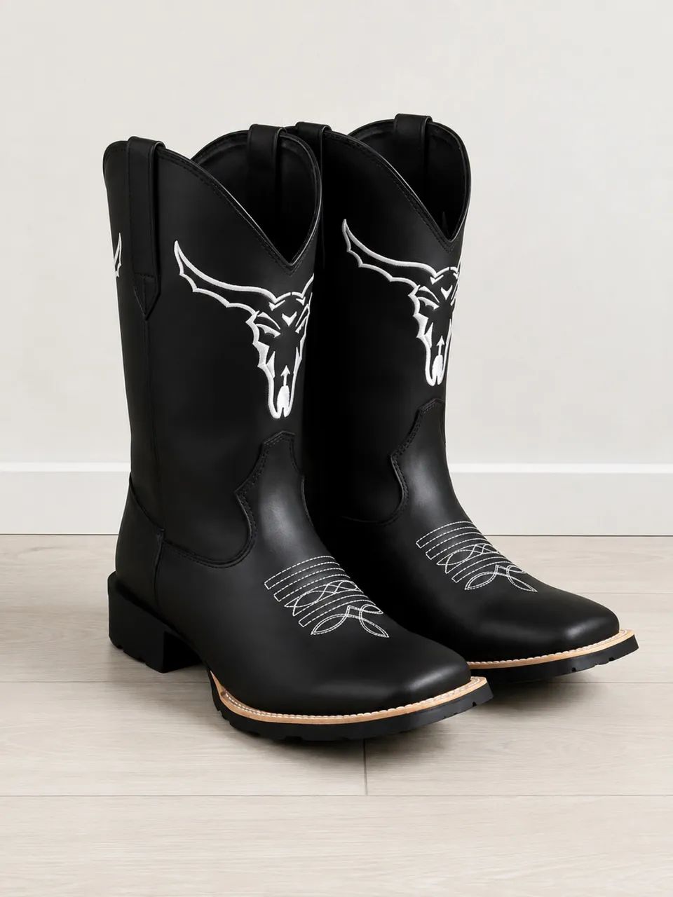 Bota texana de couro