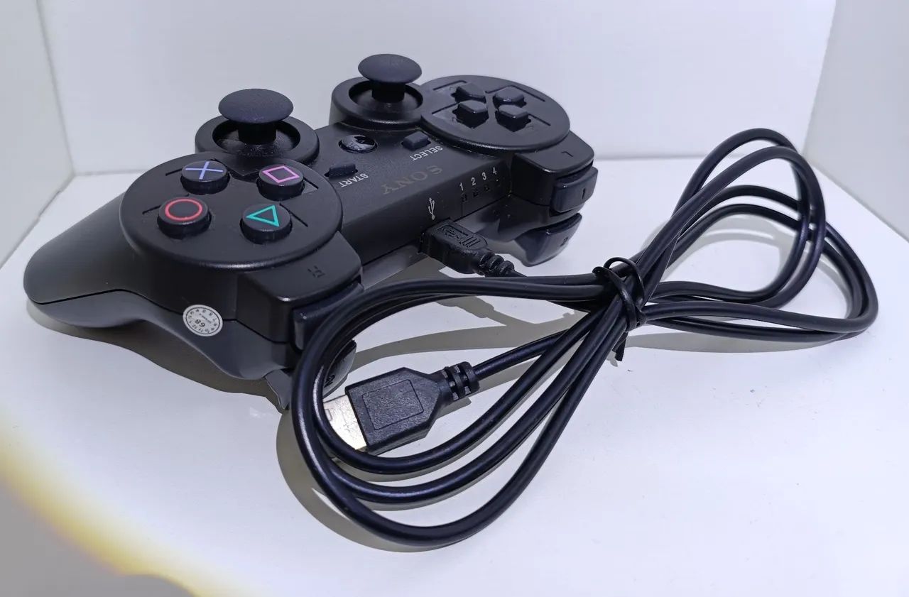 Par controle PS3 primeira linha com um cabo excelente estado pouco uso perfeitos - Foto 2
