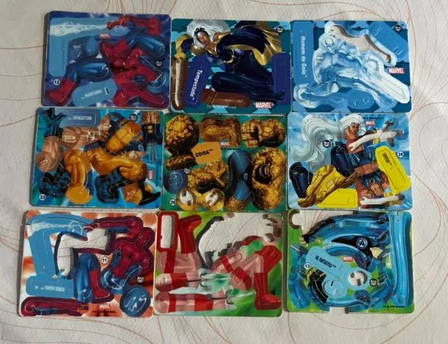 9 TAZOS MARVEL MONTAVEIS ELMA CHIPS