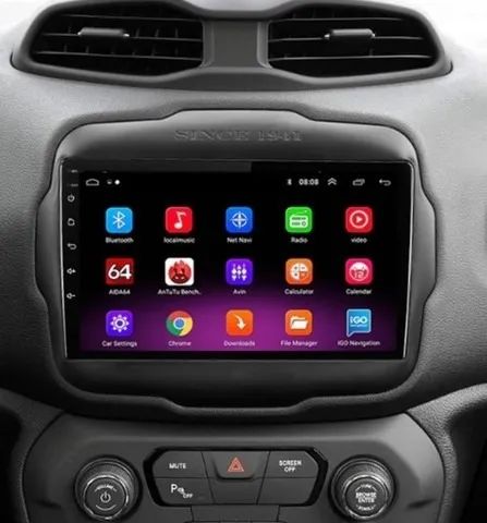 Central Multimidia Jeep Renegade Android 14 Wi-fi Gps 9 polegadas