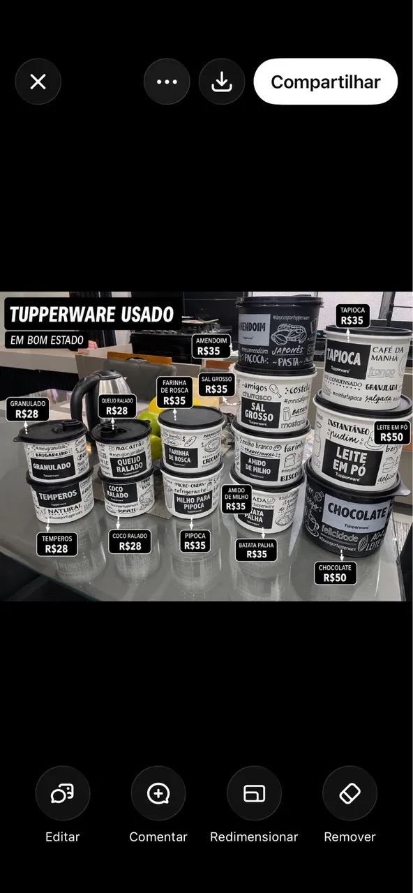 Linha PB Tupperware Original 
