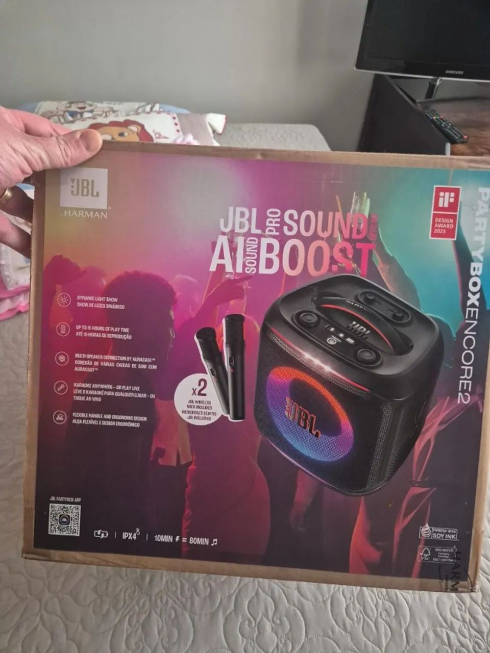 JBL PartyBox Encore 2 - Com 2 Microfones. - Foto 2
