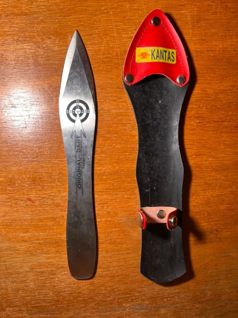 Faca de Arremesso Profissional Kantas Com Bainha de Couro PRATICAMENTE NOVA - AFIADÍSSIMA - Foto 2