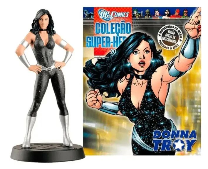 Figura eaglemoss Dona Troy, com revista.
