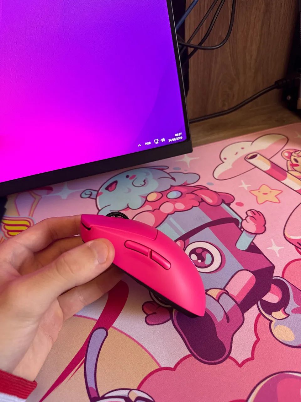 Mouse Logitech g pro x lightspeed 2 rosa - Foto 2