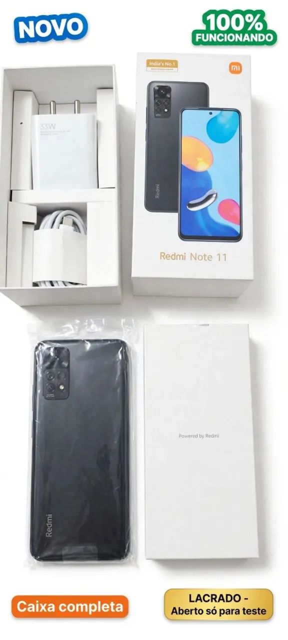 smartphone redmi note 11, 64gb. space black (índia) - Foto 4
