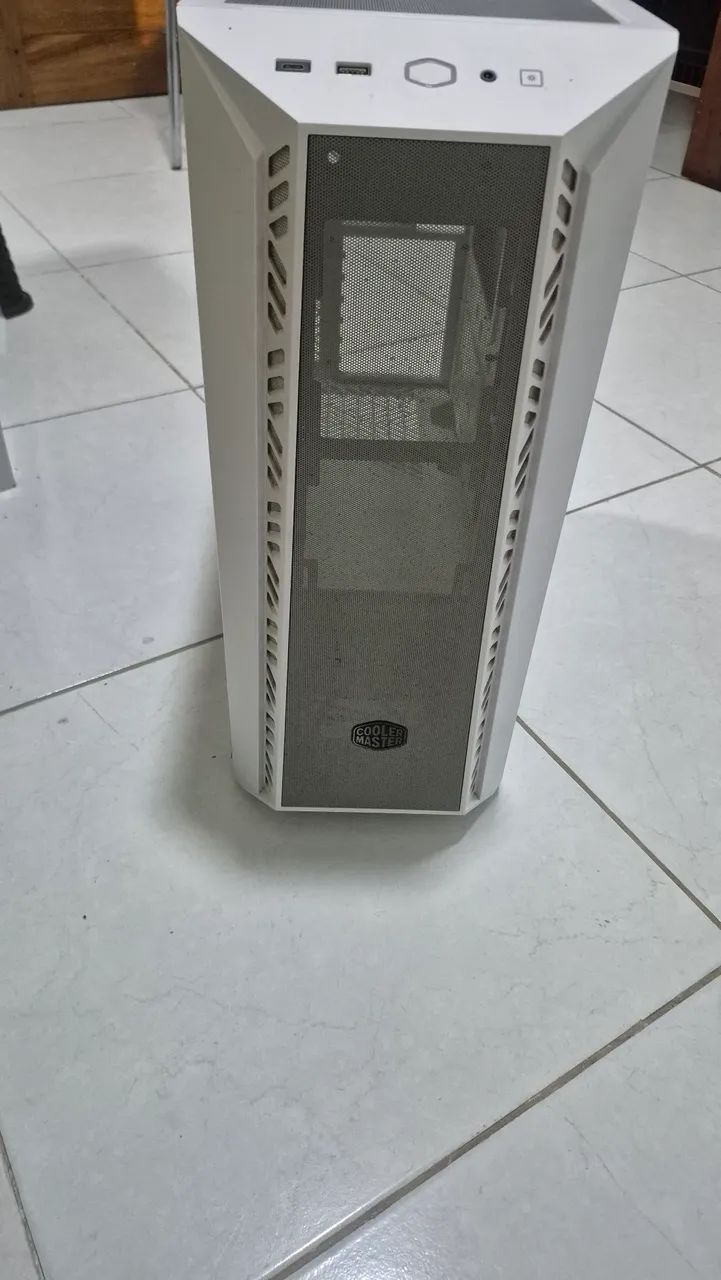Gabinete Gamer Branco Coolermaster masterbox 520 mesh - Foto 4