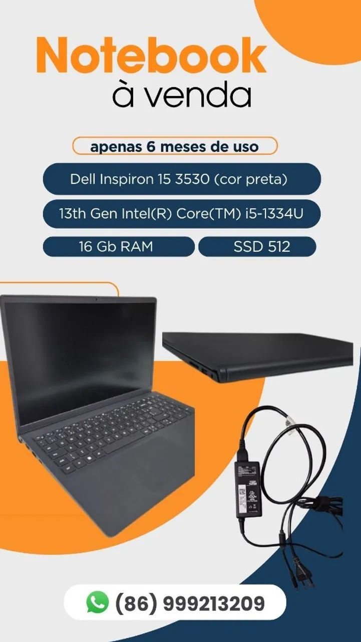 Vendo Notebook Dell Inspiron 15 3530
