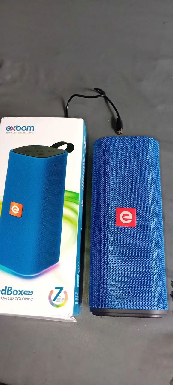 Caixa som exbom bluetooth 17,5cm