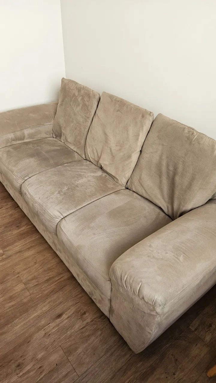 Beige Suede Sofa456503387467950081