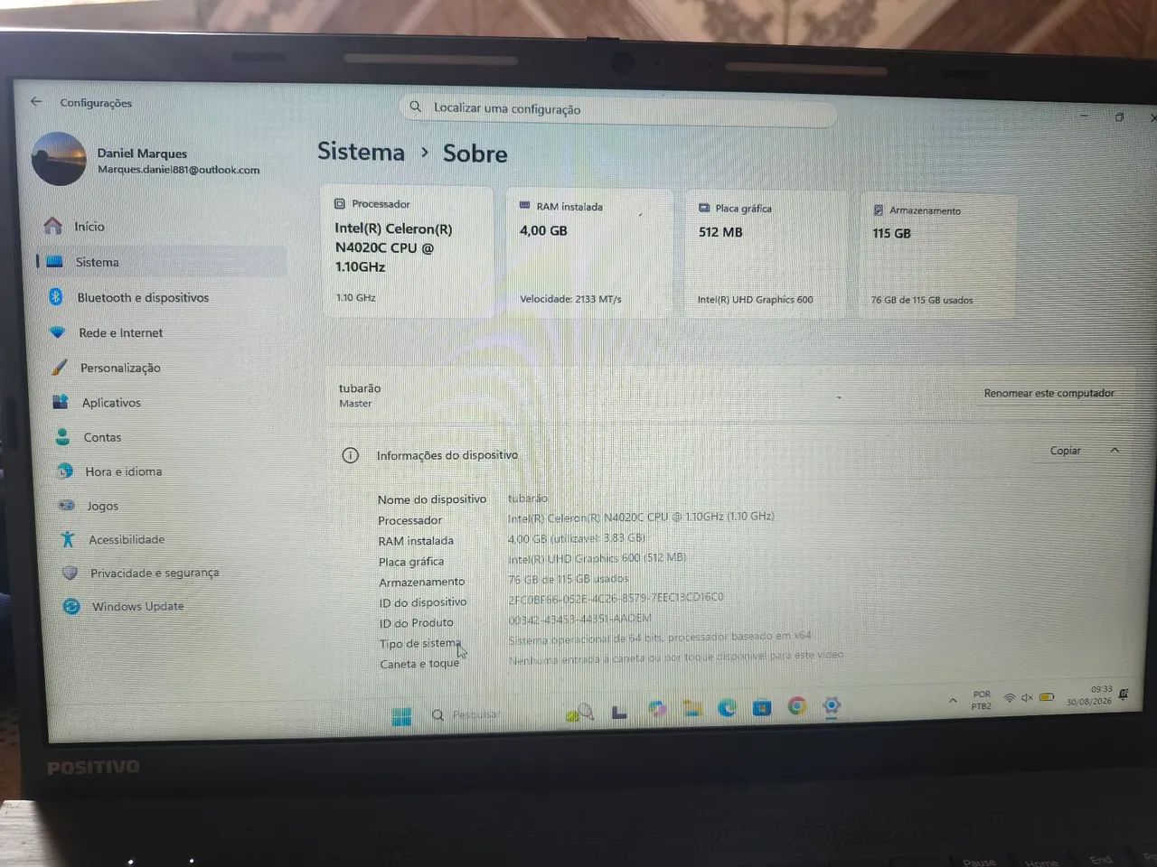 Vendo notebook positivo  - Foto 3