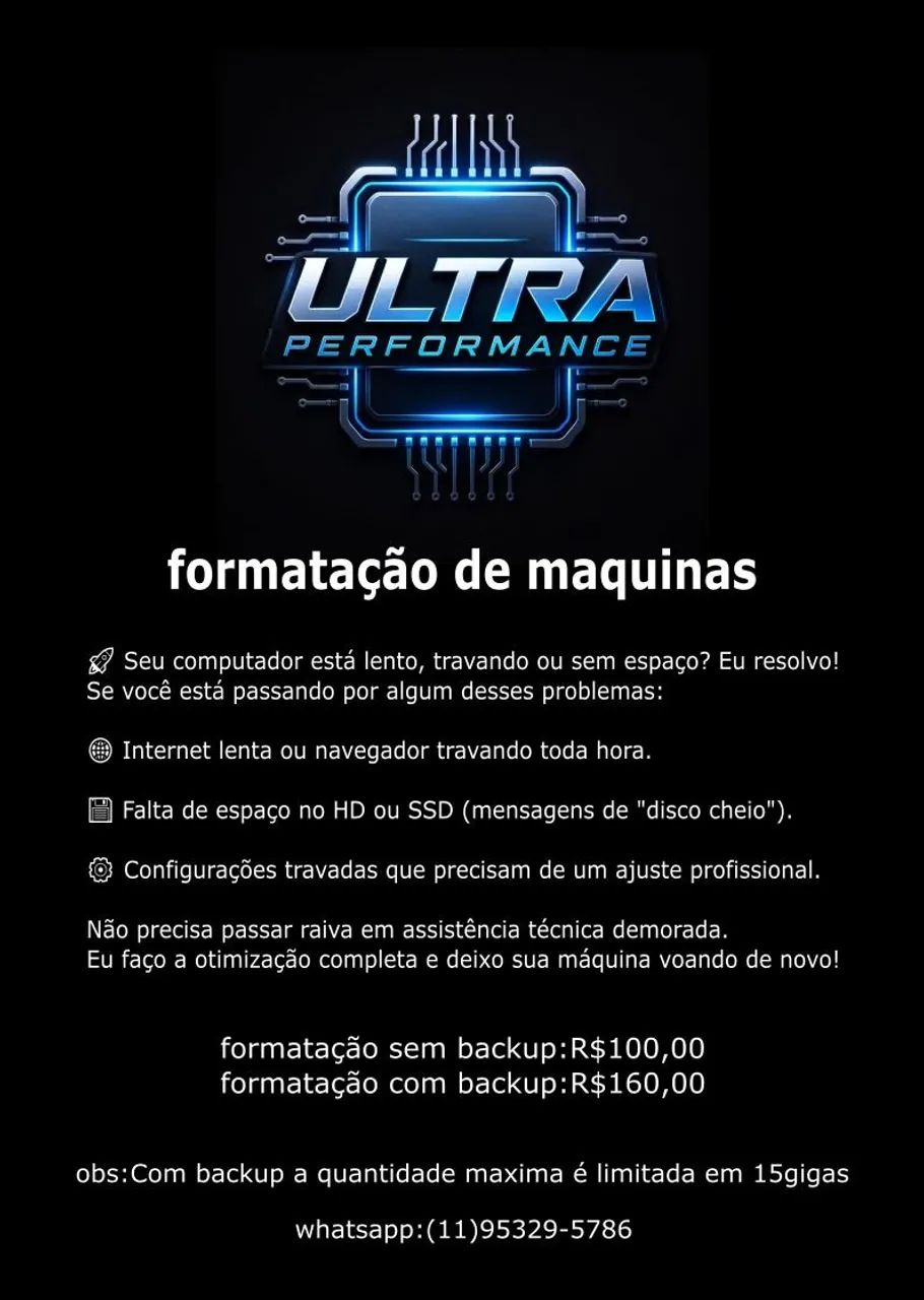 Formatação de computadores e notebooks 
