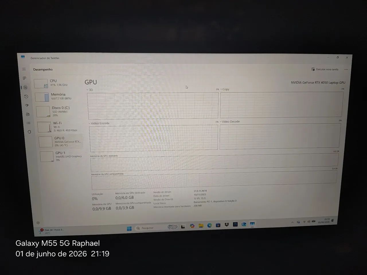 Notebook Acer Nitro V15 i5 13420H RTX 4050 6gb memória RAM DDR5 8gb  - Foto 3