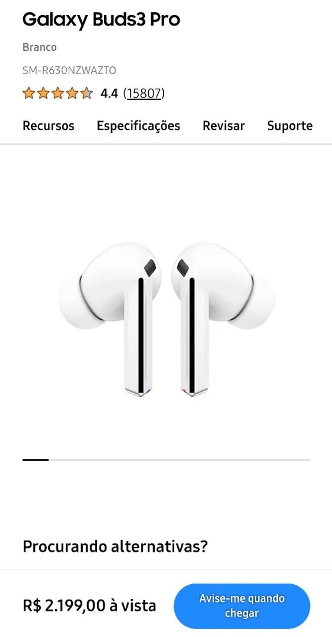 Fone Galaxy Buds 3 Pro Branco Lacrado - Foto 4