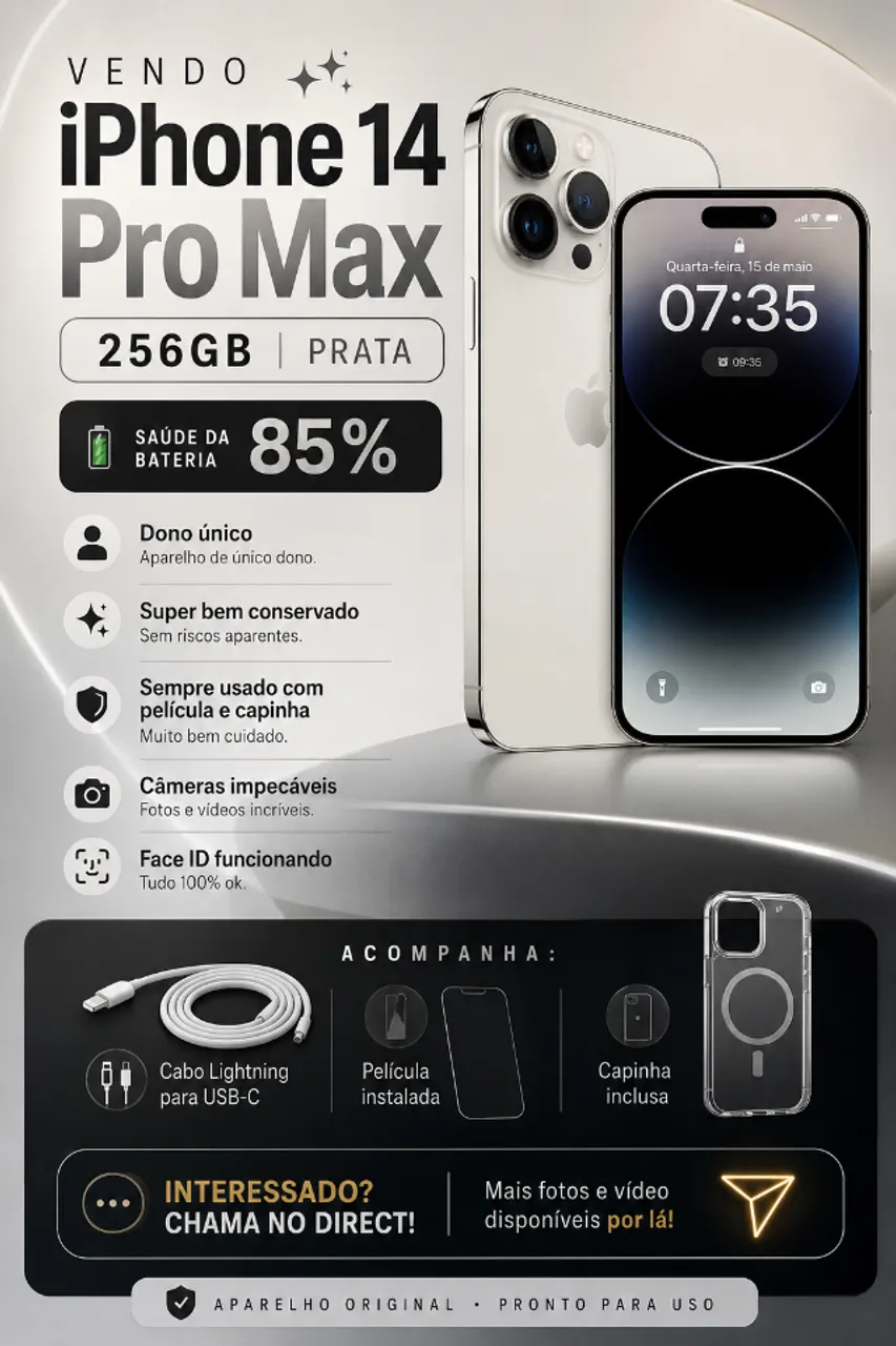 iPhone14pro(256GB)箱あり iPhone 14 Pro Deep Purple 256GB - 10X SEM JUROS - Impecável