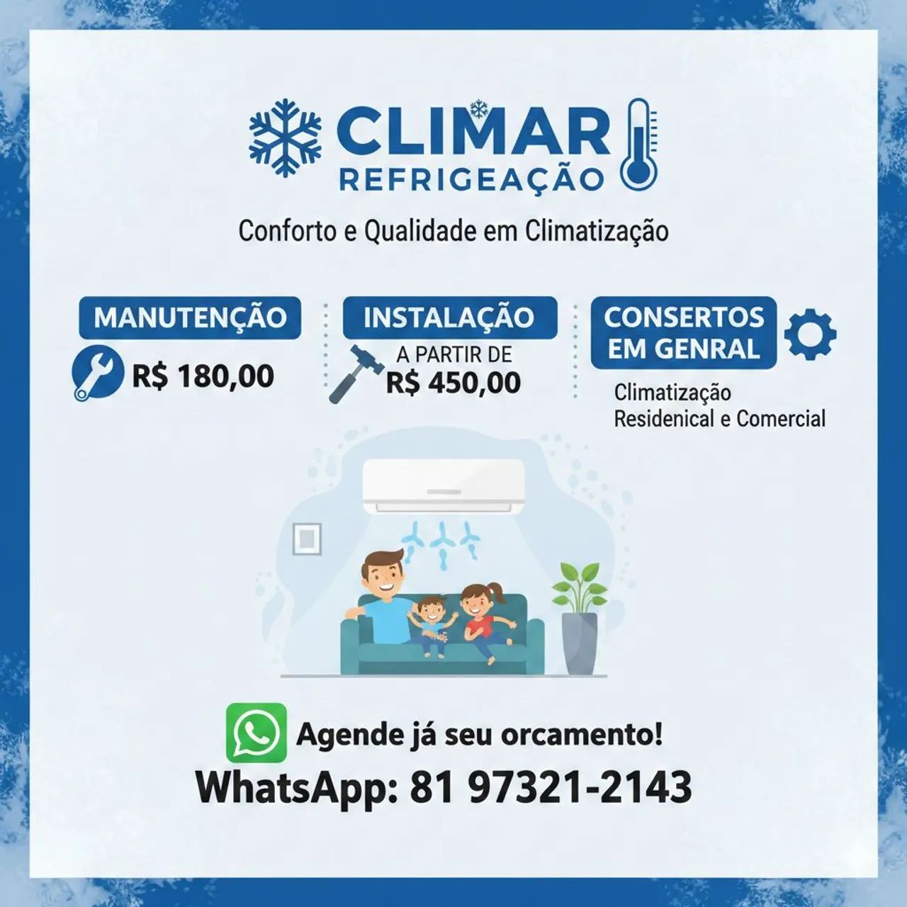 Serviços de refrigeração e climatização 