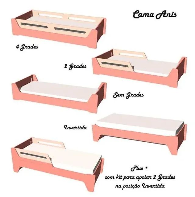 Mini Cama Evolutiva Anis Plus - com colchão. - Foto 4