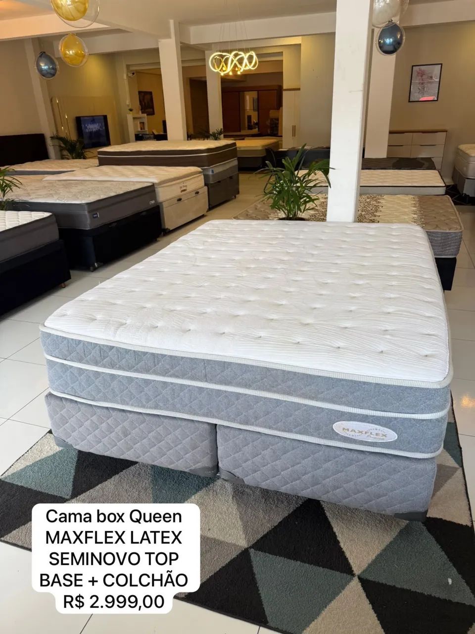 Cama Box Queen MAXFLEX SEMINOVO - ENTREGAMOS 
