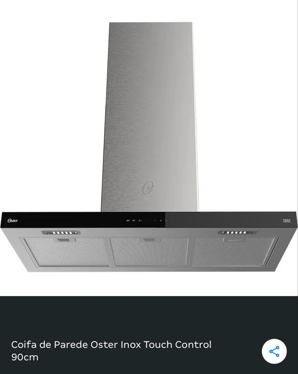 Coifa de Parede Oster Inox touch 90 cm