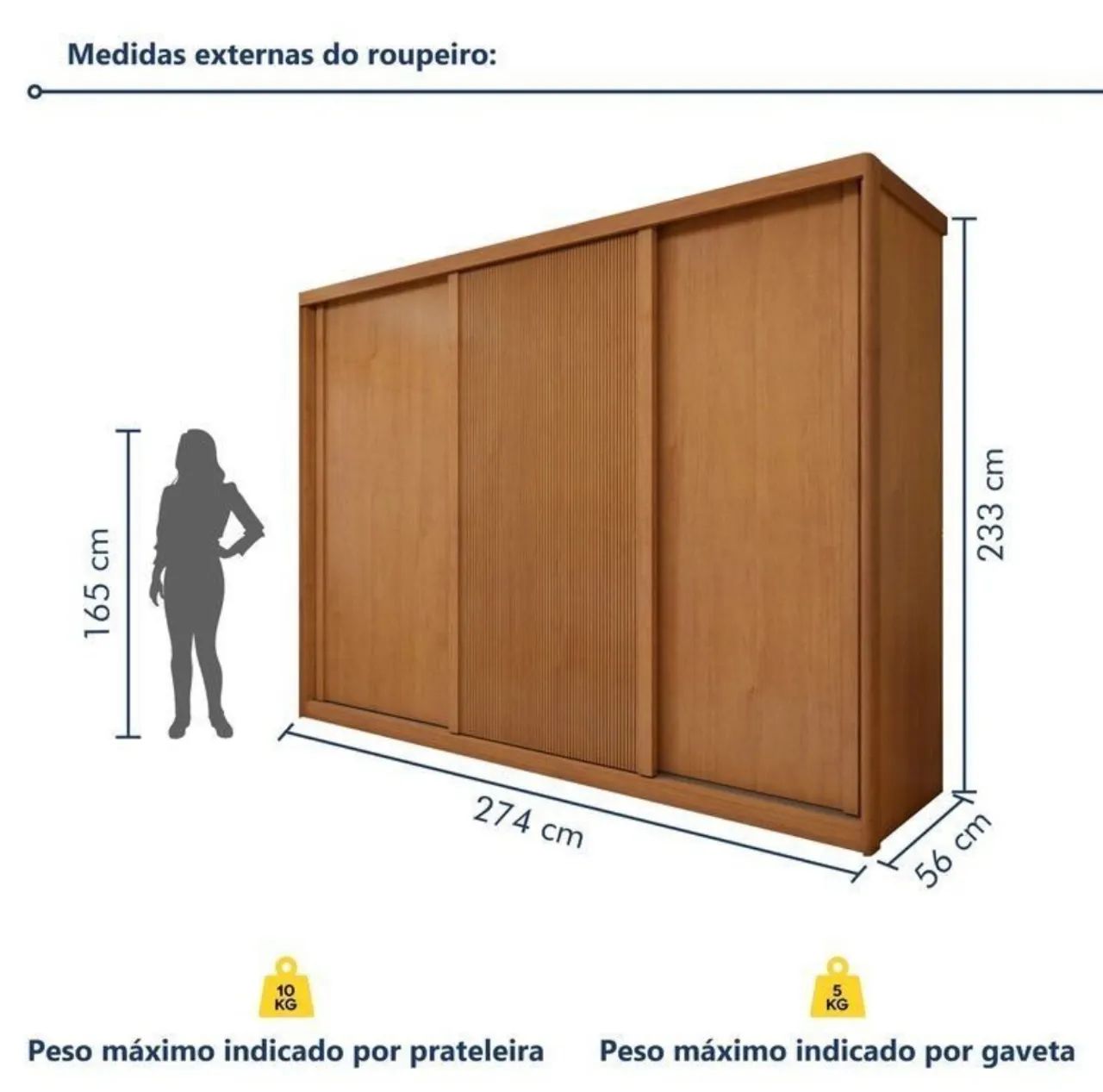 Guarda-roupa casal 270 cm  - Foto 2