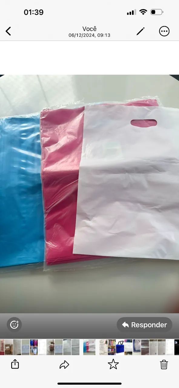 Sacola boca de palhaço plástica TAM 50x40 - Foto 2