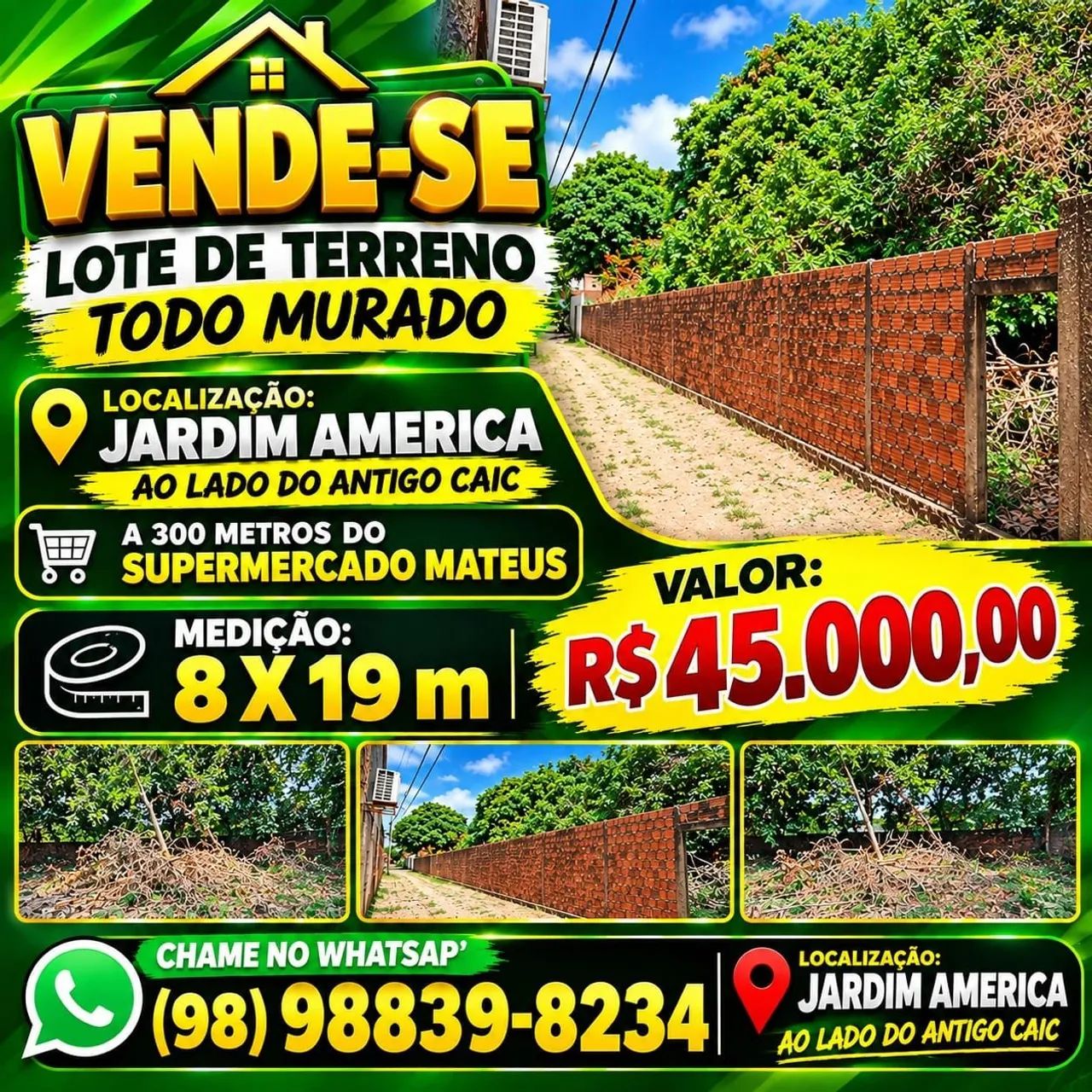 TERRENO PARA VENDA